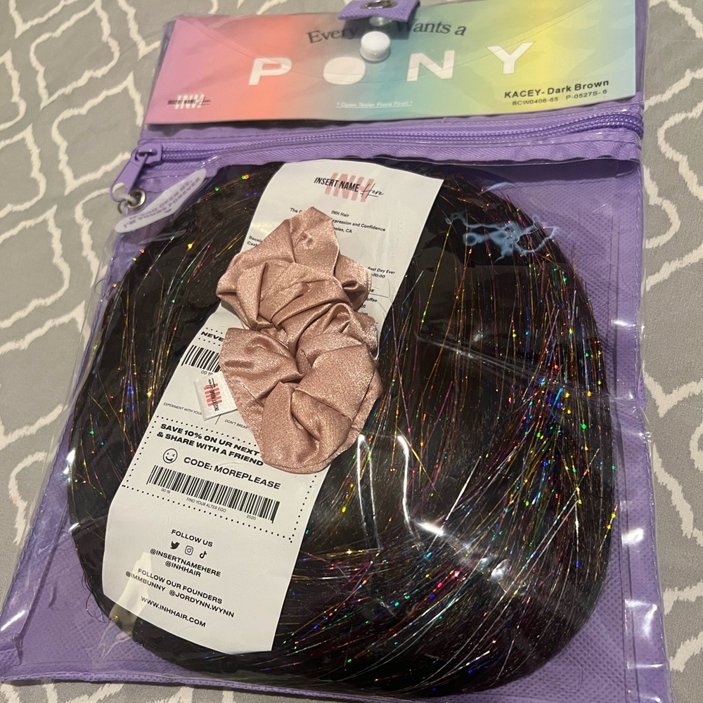 Insert Name Here (INH) Kacey Pony in Dark Brown🤎